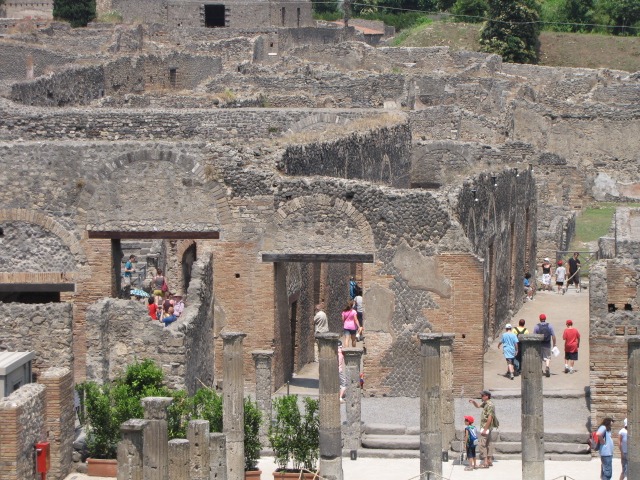 A look at some of the buildings that remain in Pompeii which was destroyed over 2000 years ago