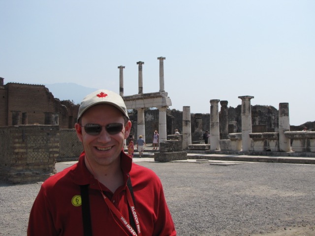 Shawn Power enjoying his time exploring the ruins of Pompeii