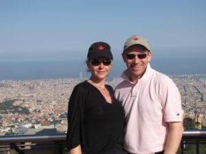 View from Tibidabo Mountain in Barcelona, Spain