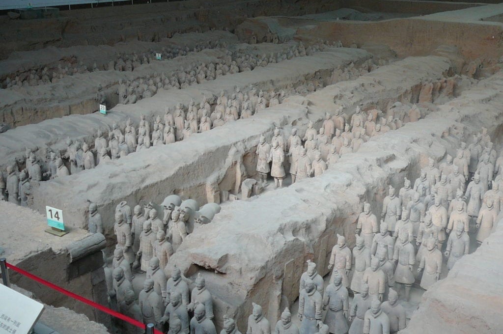 A picture of the Terracotta Warriors in Xi'an, China
