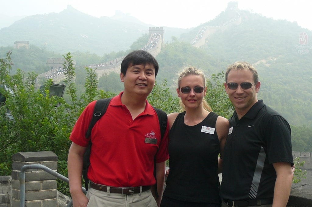 Picture of Nancy & Shawn with their chinese tour guide, Aihua