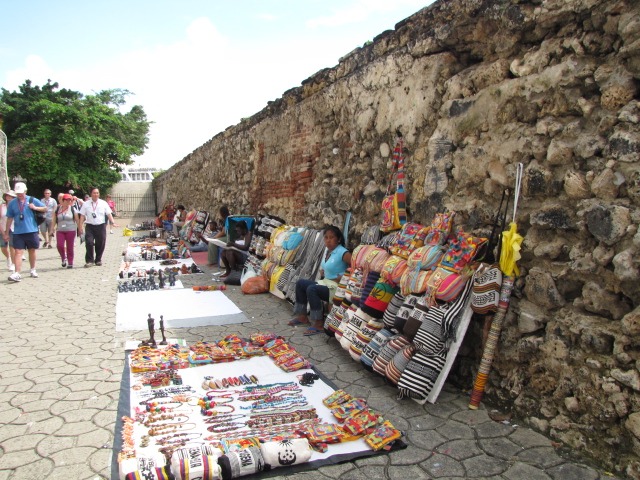 Street Vendors showing their goods in Cartagena, Colombia