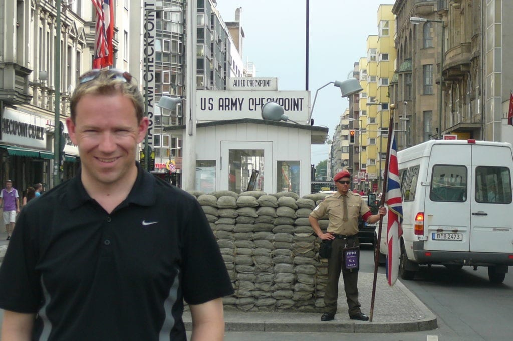 There's Shawn Power checking out "Checkpoint Charlie". :-)