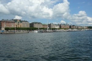 A view of Stockholm while taking a boat tour around the city