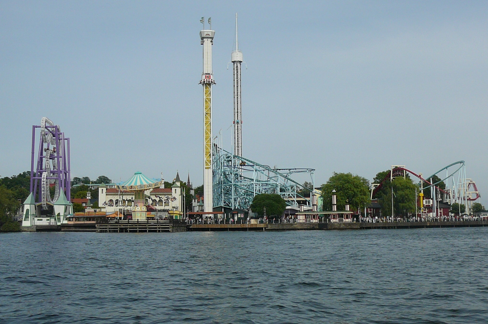A view of the Grona Lund Amusement Park in Stockholm, Sweden