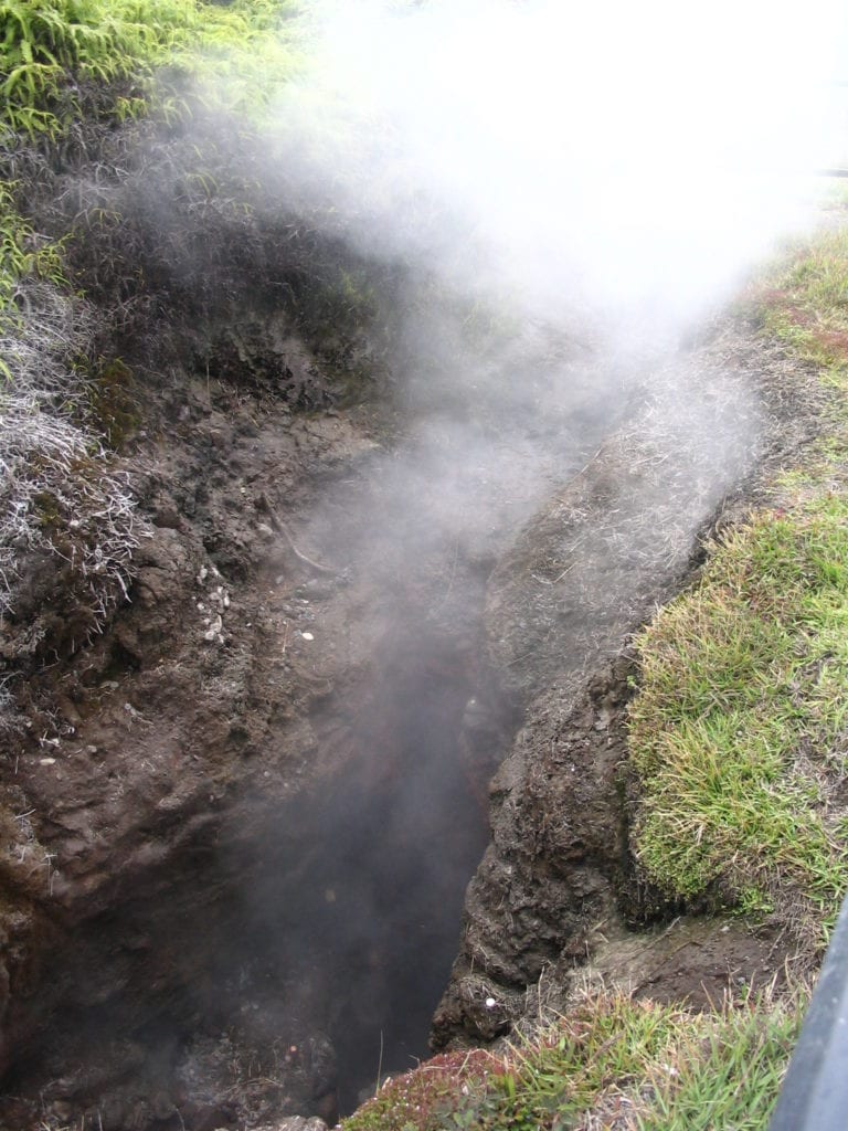 Volcanic flumes at Hawaii Volcanoes National Park