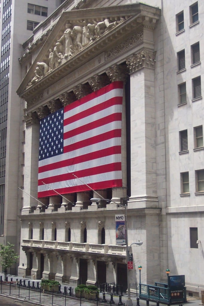 The New York Stock Exchange in New York's Wall Street District