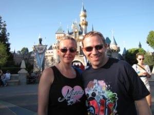 Nancy & Shawn Power at Cinderella's Castle in Disneyland