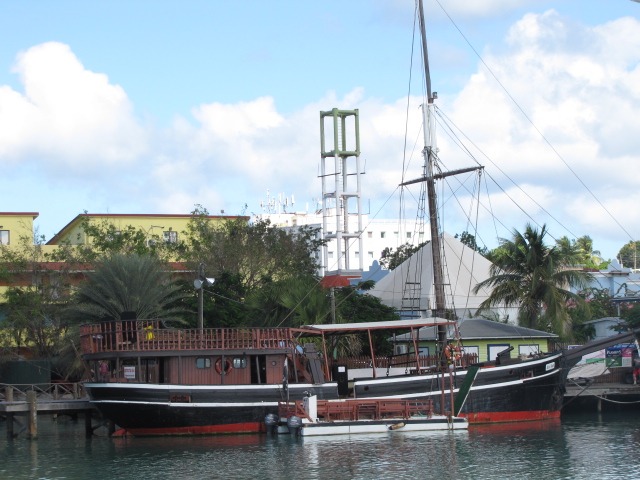Boat in St. John’s Harbor in Antigua