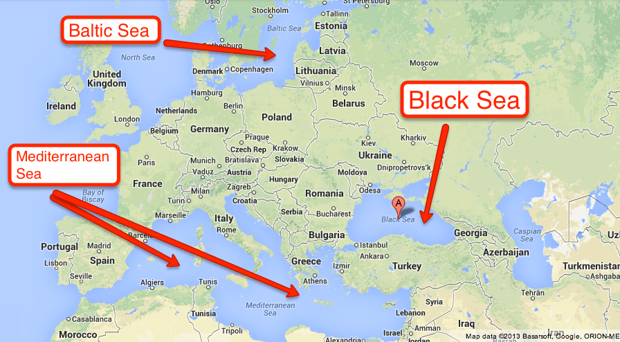 Location of the Black Sea