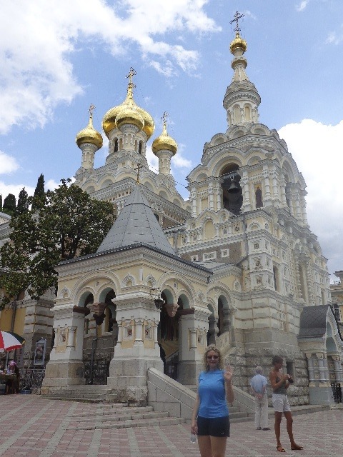 Alexander Nevsky Cathedral in Yalta, Ukraine seen during our Black Sea Cruise