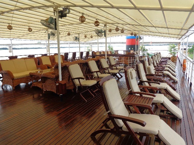 Sun deck on Uniworld's River Orchid