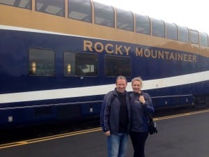 Nancy and Shawn Power onboard the Rocky Mountaineer