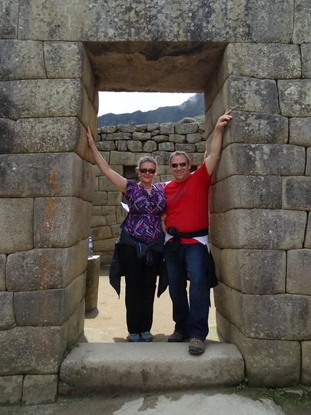 Nancy and Shawn Power in Machu Picchu from a cruise