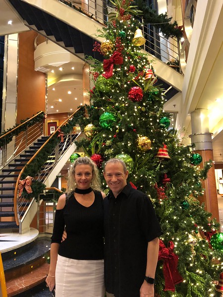 Us onboard Regent’s “Seven Seas Voyager for Christmas
