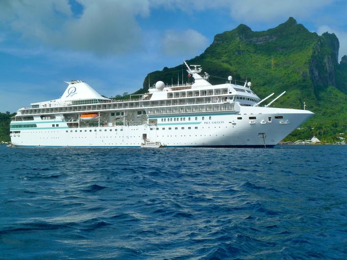 Paul Gauguin ship in Tahiti