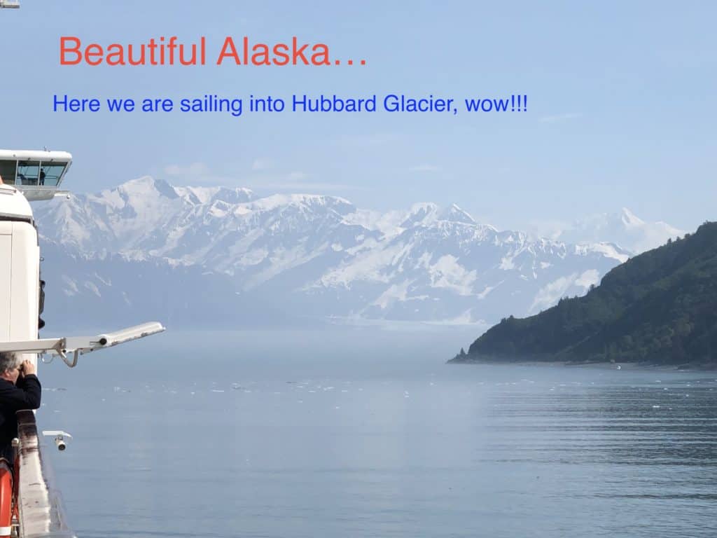 Alaska cruising to Hubbard Glacier