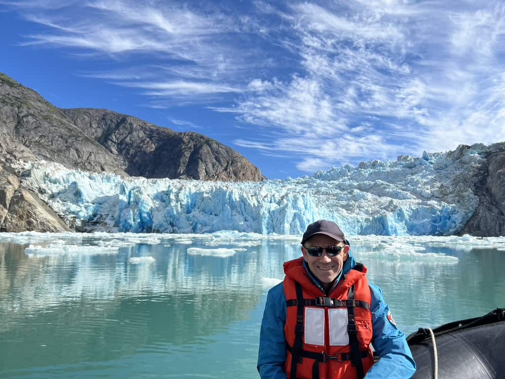 Shawn Power at Sawyer Glacier with Ventures by Seabourn