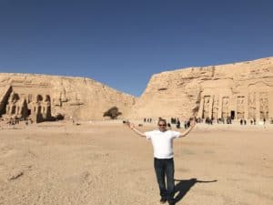 Shawn Power at Abu Simbel in Egypt