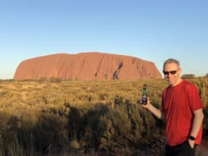 Shawn Power at Ayers Rock in Australia
