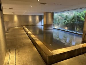 Onsen... natural hot springs bathing facilities at the Hyatt Regency in Hakone, Japan