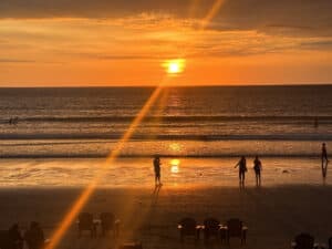 Sunset at Kuta Beach in Bali, Indonesia