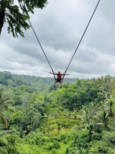 Giant swing in Ubud in Bali, Indonesia