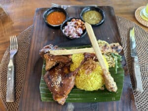 Duck lunch in Ubud in Bali, Indonesia