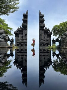 Shawn Power at Brahmavihara-Arama Buddhist temple in Bali, Indonesia