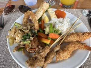 Indonesian lunch in Bali, Indonesia