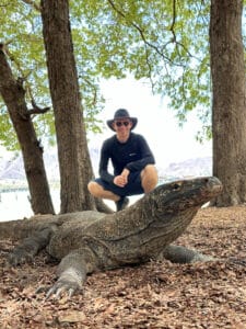 Shawn Power with the Komodo Dragons at Komodo National Park in Komodo, Indonesia