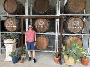 Shawn Power wine tasting in the hunter valley in australia during a port stop in newcastle australia during a bali to sydney regent cruise on seven seas explorer