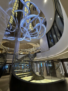 Fancy staircase onboard Explora Journeys Explora I Cruise ship