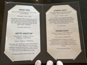 There are lots of amazing included drink choices, including alcohol, onboard Silver Endeavour during your Arctic or Antarctica Expedition Cruise