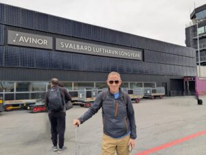 Longyearbyen airport in Svalbard to start a Silversea Expedition Cruise onboard Silver Endeavour