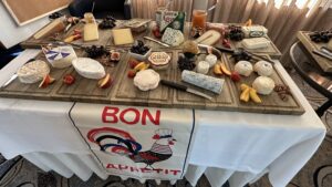 Local cheeses on Tauck's Rendezvous on the Seine River Cruise MS Esprit