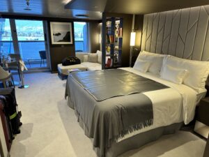 Deluxe Penthouse Suite onboard Explora I, pic by Shawn Power, Your Trusted Cruise, Tauck Tour & Africa Safari Expert