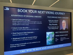 Viking Ocean Cruise's onboard booking consultant... make sure to book with the onboard your Viking Cruise!!
