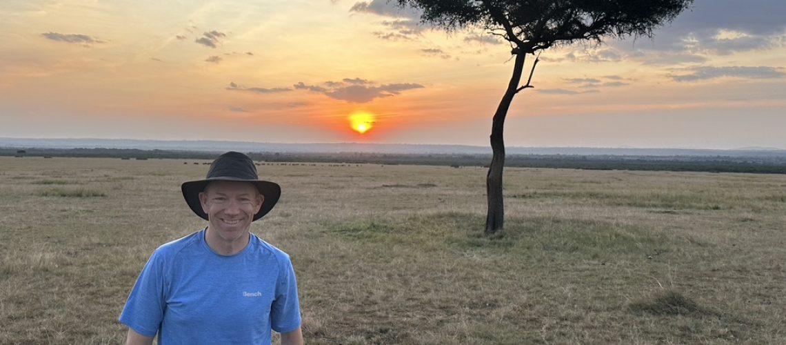 Sunset in East Africa during a Safari