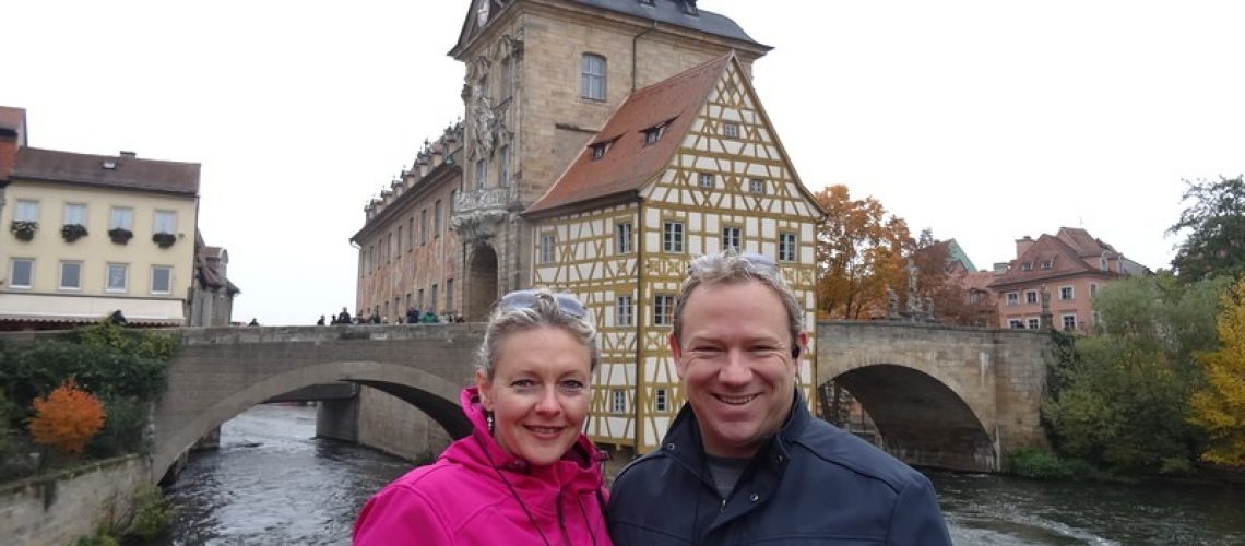 Bamberg Germany Town Hall on a river cruise tour