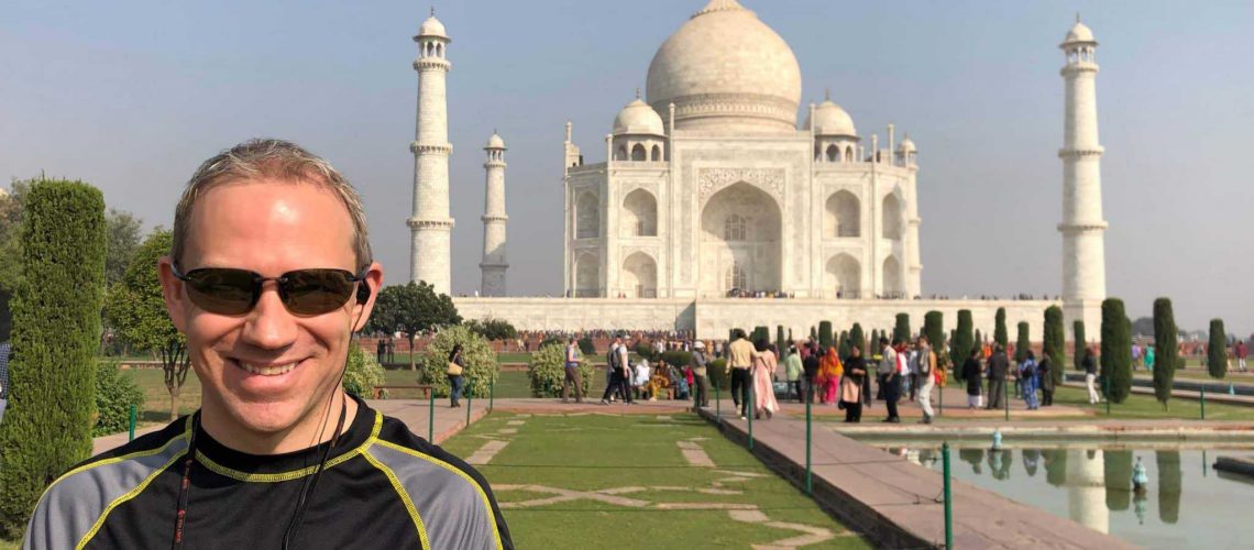 Shawn Power at the Taj Mahal