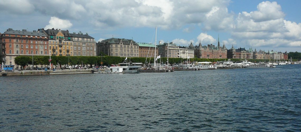 A view of Stockholm while taking a boat tour around the city