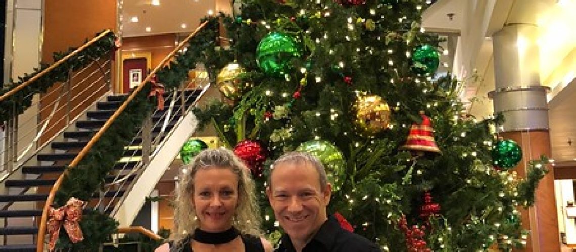 Us onboard Regent’s “Seven Seas Voyager for Christmas